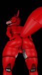  absurd_res animatronic balls blender_(software) butt five_nights_at_freddy&#039;s foxy_(fnaf) genitals hi_res looking_at_viewer lotten_(artist) low-angle_view machine male presenting presenting_hindquarters robot solo video_games 