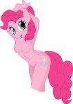  anthro blue_eyes breasts cutie_mark earth_pony equid equine fehlung female friendship_is_magic fur hair hasbro horse looking_at_viewer mammal my_little_pony nude pink_hair pinkie_pie_(mlp) pinup pony pose simple_background smile solo 