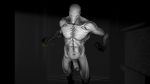  16:9 abs balls biceps circumcised erection genitals hi_res humanoid male mrdr muscular muscular_humanoid muscular_male not_furry obliques outlast pecs penis ribs serratus_anterior solo triceps walrider_(outlast) widescreen 