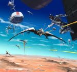  aerostat aircraft airplane airship anthro balloon battle biomechanical boots canid canine clothing desert footwear group gun hi_res high_altitude jaws jet jet_pack landscape machine male mammal marsonaut ranged_weapon robot science_fiction suit tracers vehicle weapon wind_turbine wings 