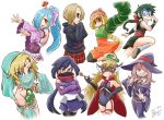  .live 1boy 6+girls ahoge arm_guards armlet arms_(game) azumaya_koyuki bangs bare_shoulders beanie blonde_hair blue_eyes blunt_bangs blush_stickers bow bracer bubble_pipe cape chamaji character_request circlet commentary_request copyright_request crossdressing crossed_arms crossover dark_green_hair detached_sleeves doronjo earrings elbow_gloves eyebrows_visible_through_hair eyebrows_visible_through_mask food frilled_kimono frills gerudo_link gloves green_hair hair_bow hair_over_one_eye halterneck hand_behind_head hat high_ponytail highres hood hoodie japanese_clothes jewelry keroro_gunsou kimono leg_wrap leopard_(yatterman) leotard link little_witch_academia long_hair looking_at_viewer luna_nova_school_uniform mandarin_collar mask min_min_(arms) mouth_veil multiple_crossover multiple_girls mushroom neck_ribbon ninja noodles otoko_no_ko pale_skin pipe plaid plaid_skirt purple_bow purple_kimono red_eyes ribbon sandals school_uniform shaded_face sharp_teeth short_hair signature skirt skull smile sucy_manbavaran teeth the_legend_of_zelda the_legend_of_zelda:_breath_of_the_wild thighhighs time_bokan_(series) veil virtual_youtuber wide_sleeves witch witch_hat yamato_iori yatterman yoru_no_yatterman 