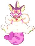  alpha_channel anus bell belly big_tail collar eeveelution fan_character female feral genitals low_res nintendo pawpads paws pok&eacute;mon pok&eacute;mon_(species) pussy rigbythememe_(artist) solo vaporeon video_games 