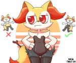  anthro braixen female feral hi_res mocho4266 nintendo pok&eacute;mon pok&eacute;mon_(species) solo video_games 