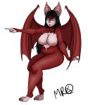  anthro bat_nose belly big_breasts big_ears black_hair breasts charlotte_rayner chiropteran curvy_figure eyewear female fur gesture glasses gloves_(marking) green_eyes hair hi_res long_hair mammal markings membrane_(anatomy) membranous_wings mistress_ruby_(artist) multicolored_body multicolored_fur nude open_mouth pointing red_body red_fur sitting slightly_chubby solo two_tone_body two_tone_fur unamused wings 