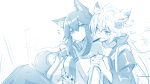  &lt;3 16:9 2020 4k absurd_res accessory animal_humanoid arknights blue_and_white canid canid_humanoid cigarette duo ear_piercing ear_ring eye_scar female food hair hair_accessory hairclip hi_res humanoid lappland_(arknights) long_hair mammal mammal_humanoid monochrome piercing pocky scar simple_background sketch smile sollyz texas_(arknights) white_background widescreen 