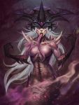  3:4 arm_spikes breasts chaos_daemon claws deity demon featureless_breasts female hair humanoid klaher_baklaher long_hair long_tongue shoulder_spikes slaanesh solo spikes spikes_(anatomy) tongue tongue_out warhammer_(franchise) white_hair 