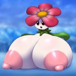  1:1 big_breasts breast_expansion breasts elemental_creature elemental_humanoid elfdrago exposed_breasts female flora_fauna hi_res huge_breasts humanoid hyper hyper_breasts mario_bros nintendo nipples open_mouth pink_nipples plant plant_humanoid solo spindrift video_games white_body white_skin 