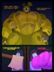 3:4 absurd_res animatronic anthro comic digital_media_(artwork) duo english_text erection faceless_character faceless_male five_nights_at_freddy&#039;s five_nights_at_freddy&#039;s_3 foreskin genitals hi_res human humanoid lagomorph leporid machine male male/male mammal muscular muscular_anthro muscular_male nastybluepal nude penetration penis rabbit robot scottgames simple_background size_difference springtrap_(fnaf) text y/n