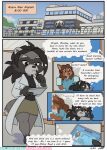 absurd_res anthro asylum comic diaper english_text esmeralda_kingsley female greeting hi_res hospital kangaroo macropod mammal marsupial procyonid raccoon text the_padded_room