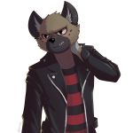  1:1 aggressive_retsuko anthro blush clothed clothing digital_drawing_(artwork) digital_media_(artwork) fur furrholic haida hyaenid male mammal sanrio smile solo spotted_hyena 