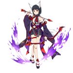  1girl alternate_eye_color animal_ear_fluff animal_ears arrow_(projectile) bangs bike_shorts black_hair black_shorts blunt_bangs bow_(weapon) breasts cleavage closed_mouth dark_persona detached_sleeves fox_ears fox_tail frown highres holding holding_arrow holding_bow_(weapon) holding_weapon kirigaya_suguha long_sleeves looking_at_viewer medium_breasts official_art purple_sleeves red_eyes red_ribbon ribbon ribbon-trimmed_sleeves ribbon_trim shiny shiny_hair short_hair short_shorts shorts solo sword_art_online sword_art_online:_memory_defrag tabi tail thighlet transparent_background weapon white_legwear wide_sleeves 