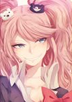  1girl absurdres blonde_hair blue_eyes danganronpa danganronpa_1 enoshima_junko facing_viewer grin highres looking_away nekoma_hikaru smile solo twintails upper_body 