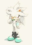  2011 anthro boots brush brushing brushing_teeth clothing eulipotyphlan footwear fur gloves grey_background grey_body grey_fur hair half-closed_eyes handwear hedgehog holding_cup holding_object kekani male mammal messy_hair narrowed_eyes silver_the_hedgehog simple_background solo sonic_the_hedgehog_(series) standing tired toothbrush white_body white_fur yellow_eyes 