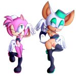  1:1 alpha_channel alternate_costume amy_rose anthro boots bottomless chiropteran clothed clothing clothing_swap duo eulipotyphlan female footwear genitals gloves handwear hedgehog hi_res legwear mammal nintendo pussy rasenxoru rouge_the_bat sonic_the_hedgehog_(series) splatoon squid_sisters_(splatoon) thigh_boots thigh_highs video_games 