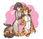  &lt;3 5_fingers :3 amber_eyes anthro bite black_spots brown_body brown_fur brown_hair canid canine casual_nudity chest_tuft claws conditional_dnp crossgender duo ear_nom eyes_closed featureless_crotch felid fingers flora_(twokinds) fur gender_symbol grey_body grey_fur hair hybrid kathrin_vaughan keidran male mammal navel nom nude orange_body orange_fur orange_hair pantherine pawpads paws simple_background spots spotted_body spotted_fur striped_body striped_fur stripes symbol tiger tom_fischbach tuft twokinds webcomic white_background white_body white_fur yellow_eyes ♂ 