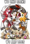 alpha_channel bite blitzdrachin blue_eyes canid claws clothing conditional_dnp distracting_watermark dusk_lycanroc fangs feral fluffy green_eyes jumping legwear lycanroc mammal midday_lycanroc midnight_lycanroc nintendo open_mouth pok&eacute;mon pok&eacute;mon_(species) red_eyes rockruff socks video_games watermark wood 