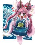  2016 3_fingers 3_toes anthro antlers asian_clothing blush brown_eyes cervid clothed clothing cute_fangs ear_tuft east_asian_clothing female fingers flat_chested fully_clothed fur hair horn japanese_clothing kemono kimono long_hair looking_at_viewer mammal open_mouth open_smile pigtails pink_body pink_fur pink_hair smile solo standing star_eyes starry_eyed starry_eyes toes tuft wolf_5648 