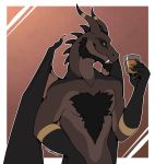  alcohol alpha_channel beverage clothed clothing derg draconic dragon ezekiel fuzzy hair hairy hi_res hirsuite scalie smuppetman topless whiskey 