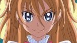  1girl anime_coloring bangs blue_eyes brown_hair closed_mouth dearigazu2001 eyebrows_visible_through_hair hair_between_eyes highres houjou_hibiki long_hair looking_at_viewer portrait precure smile solo suite_precure 