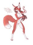  anthro blizzard_entertainment canid dancing female fur genitals hair hi_res looking_at_viewer mammal nude paws proann pussy red_body red_fur solo video_games vulpera warcraft yellow_eyes 