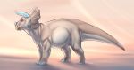  2020 ceratopsian digital_media_(artwork) dinosaur eyebrows eyelashes female feral horn ornithischian reptile scalie smu solo triceratops 