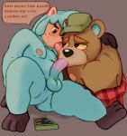  3_toes 69_position alpaca animal_crossing anthro anthro_on_anthro anthro_penetrated anthro_penetrating anthro_penetrating_anthro balls bear black_eyes black_nose blue_balls blue_body blue_fur blue_hair blue_penis blush body_hair bowserboy101 brown_body brown_fur butt camelid cellphone checkered checkered_clothing checkered_topwear chest_hair clothed clothing cyrus_(animal_crossing) dialogue duo electronics english_text erection feet freckles fur genitals green_eyes grizzly_(animal_crossing) hair hand_on_shoulder hi_res infidelity interspecies male male/male male_penetrated male_penetrating male_penetrating_male mammal married nintendo nipples nude oral oral_penetration pattern_clothing pattern_topwear penetration penis phone phone_call pink_nipples pink_penis red_clothing red_penis red_topwear sex simple_background slightly_chubby slightly_chubby_male smartphone spread_legs spreading sucking text text_message toes topwear yellow_eyes yellow_sclera 