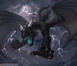  angry big_(disambiguation) cloud conditional_dnp danza dragon feral lightning patreon paws scales sky storm western 