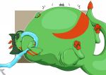  anthro belly dragon female hose immobilization inflation obese obese_female overweight overweight_female pumex raised_paw raised_tail slosh solo 