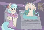  &lt;3 2020 anthro anthrofied bdsm blue_eyes blue_hair blush bondage bound captivity caroo clothing coco_pommel_(mlp) english_text equid equine female foot_fetish foot_play friendship_is_magic hair hasbro horse machine mammal my_little_pony pampering pony sitting teasing text 