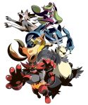  2020 alpha_channel black_body black_fur black_markings black_sclera blue_body blue_eyes canid canine claws felid feline fingers floatzel fur glaucosilva green_eyes green_hair grey_body grey_fur group hair humanoid incineroar lycanroc mammal markings metagross midday_lycanroc multi_tail nintendo orange_body orange_fur pangoro pink_eyes pok&eacute;mon pok&eacute;mon_(species) red_markings red_nose sharp_teeth simple_background spikes tan_body tan_fur teeth transparent_background tsareena tuft video_games watermark white_body white_fur yellow_sclera 