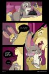  anthro comic cougar cringe-worthy_dialogue disney duo english_text felid feline female forced hi_res hug ilovejudyhopps judy_hopps lagomorph leporid licking lol_comments male male/female mammal marthasays rabbit shuddering text tongue tongue_out zootopia 