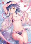  bikini breasts detexted nanami_yuuno nipples open_shirt swimsuits twinbox twinbox_school wet 