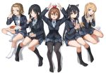  akiyama_mio animal_ears hirasawa_yui k-on! kotobuki_tsumugi nakano_azusa seifuku tainaka_ritsu tapioka_(oekakitapioka) 