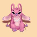  1:1 2017 alien angel_(lilo_and_stitch) antennae_(anatomy) better_version_at_source claws disney ears_down experiment_(lilo_and_stitch) eyelashes female fingers fur hair inner_ear_fluff lilo_and_stitch long_ears looking_at_viewer pink_body pink_fur pink_inner_ear pivoted_ears purple_nose semi-anthro sitting solo toe_claws toes tuft whimsicalcannibal white_body white_fur 