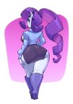  alternate_species big_butt bigdad bottomwear butt butt_pose clothing female footwear friendship_is_magic hi_res high_heels horn horned_humanoid humanoid humanoidized looking_back miniskirt my_little_pony pose rarity_(mlp) rear_view shoes skirt solo wide_hips 