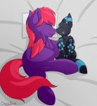  absurd_res bed cremedelaclop_(artist) duo eeveelution equid equine fan_character feral furniture hasbro hi_res horse licking lying male mammal my_little_pony nintendo on_back on_bed pawpads paws pegasus pillow pok&eacute;mon pok&eacute;mon_(species) pony tongue tongue_out umbreon video_games wings 