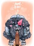 absurd_res anal anal_penetration anthro anthro_on_anthro arm_tattoo balls bear beard big_penis birthday birthday_sex bodily_fluids brown_body brown_fur brown_hair brutus_(hotdogsauau) butt canid canine canis clothing dialogue domestic_dog dot_eyes dripping english_text erection eyewear facial_hair fangs floppy_ears foreskin fur genital_fluids genitals glasses grey_hair hair hat headgear headwear heart_symbol hi_res hotdogsauau huge_penis humanoid_genitalia humanoid_penis male male/male mammal muscle_tone muscular muscular_anthro muscular_male onomatopoeia open_mouth open_smile oral party_hat pecs penetration penile penile_penetration penis penis_in_ass precum precum_drip precum_string sex simple_eyes size_difference small_dom_big_sub smile sound_effects speech_bubble tattoo teeth text tongue tongue_out vein veiny_penis