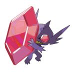  artist_request check_artist colored_teeth full_body gem gem_eyes grin holding holding_gem mega_pokemon mega_sableye official_art pokemon pokemon_(creature) pokemon_focus pokemon_oras red_gemstone sableye smile solo sugimori_ken third-party_source transparent_background yellow_teeth 