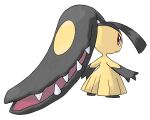  from_behind full_body highres mawile official_art pokemon pokemon_(creature) pokemon_focus pokemon_rse red_eyes sharp_teeth solo sugimori_ken teeth third-party_source transparent_background 