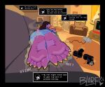 2025 5_toes absurd_res anthro barefoot blarf022 boots boots_removed bottomwear butt claws clothing deltarune denim denim_bottomwear denim_clothing dialogue dialogue_box dirty dirty_feet english_text feet female foot_focus footwear furniture gaming gaming_console hair hair_over_eyes hi_res humanoid_feet jeans musk musky_feet pants plantigrade purple_body reptile scalie shoes shoes_removed smelly smelly_feet smelly_shoes sofa soles solo stink_fumes susie_(deltarune) text toe_claws toes undertale_(series) yellow_toe_claws