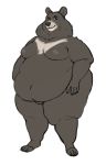  2020 anthro belly black_bear male mammal moobs moon_bear nipples nude obese obese_anthro overweight overweight_anthro overweight_male simple_background smile solo ursid ursine white_background yasano_(artist) 