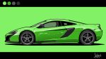  absurdres car color_guide from_side ground_vehicle highres mclaren mclaren_650s motor_vehicle no_humans original signature solo vehicle_focus yuh_7929 