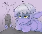  bodily_fluids breasts cum cumshot dialogue duo ejaculation erection female genital_fluids genitals gradient_background handjob huarbodraw league_of_legends male male/female nipples not_furry nude penile penis riot_games sex simple_background tristana_(lol) video_games yordle 