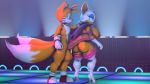  16:9 anthro areola balls big_penis breasts butt canid canine chiropteran female fox genitals kabalmystic_(artist) looking_back male male/female mammal miles_prower nipples nude penis rouge_the_bat sonic_the_hedgehog_(series) widescreen 