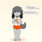  1:1 absurd_res anthro bailey canid canine canis collar domestic_dog english_text fan_character femboy_hooters hi_res male mammal simple_background switch1e text 