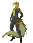  3_toes absurd_res alpha_channel anthro clothed clothing crocodile_skink female hi_res jatava_backtoo lizard red-eyed_crocodile_skink reptile scalie skink smile solo thegamingzilla toes 