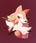  ambiguous_gender black_nose brown_body brown_fur canid canine cheek_tuft chest_tuft facial_tuft fur geekyspecter hi_res lycanroc mammal midday_lycanroc nintendo pink_inner_ear pok&eacute;mon pok&eacute;mon_(species) red_eyes signature solo spikes tuft video_games white_body white_fur 