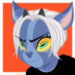  1:1 absurd_res ambiguous_gender anthro antlers cervid christoph_(mucdraco) clothed clothing digital_media_(artwork) front_view fur fursonaart girly hair headshot_portrait hi_res horn icon male mammal mucdraco multicolored_body portrait simple_background smile solo topwear young 