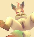  &lt;3 &lt;3_eyes 2020 absurd_res anthro anus b-epon breasts butt canid canine clitoris digital_media_(artwork) eeveelution female fur genitals hair hi_res leafeon looking_at_viewer mammal navel nintendo nipples nude pawpads paws pok&eacute;mon pok&eacute;mon_(species) pussy red_eyes simple_background smile solo tongue tongue_out tuft under_boob video_games 