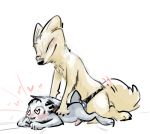  &lt;3 &lt;3_eyes anal anal_penetration anthro anthro_on_anthro anthro_penetrated anthro_penetrating anthro_penetrating_anthro arctic_fox black_nose blush canid canine dildo disney duo erection eyes_closed facial_markings female female_penetrating female_penetrating_male fox fur grey_body grey_fur head_markings hi_res jack_savage lagomorph leporid male male/female male_penetrated mammal markings nobby_(artist) nude pegging penetration rabbit sex sex_toy simple_background skye_(zootopia) smile strapon toying_partner white_background white_body white_fur zootopia 